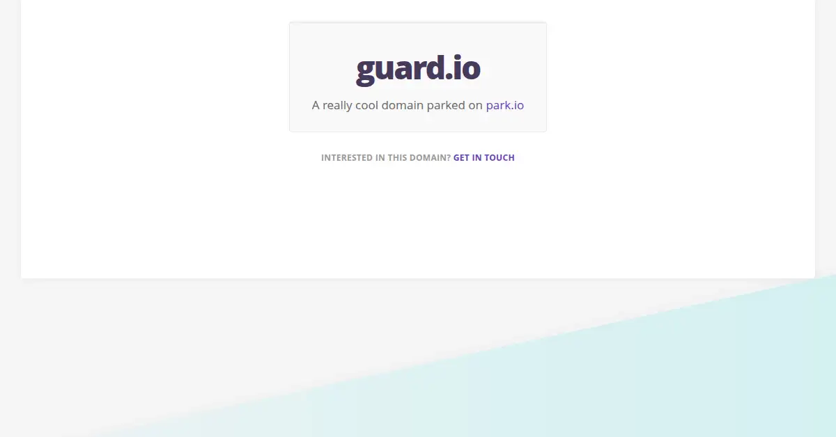 guard.io as the Internet Archive first saved it, 6 May 2017