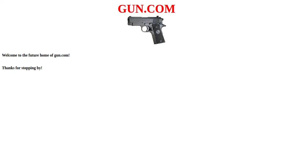 gun.com as the Internet Archive first saved it, 28 Apr 1999