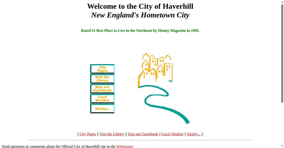 haverhill.com as the Internet Archive first saved it, 27 Dec 1996