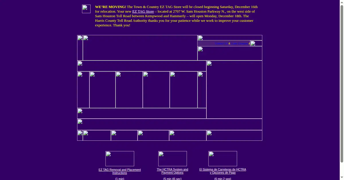 hctra.org as the Internet Archive first saved it, 11 Dec 2006