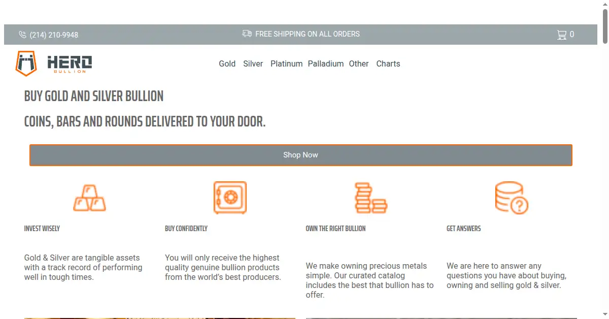 herobullion.com as the Internet Archive first saved it, 25 Jan 2021