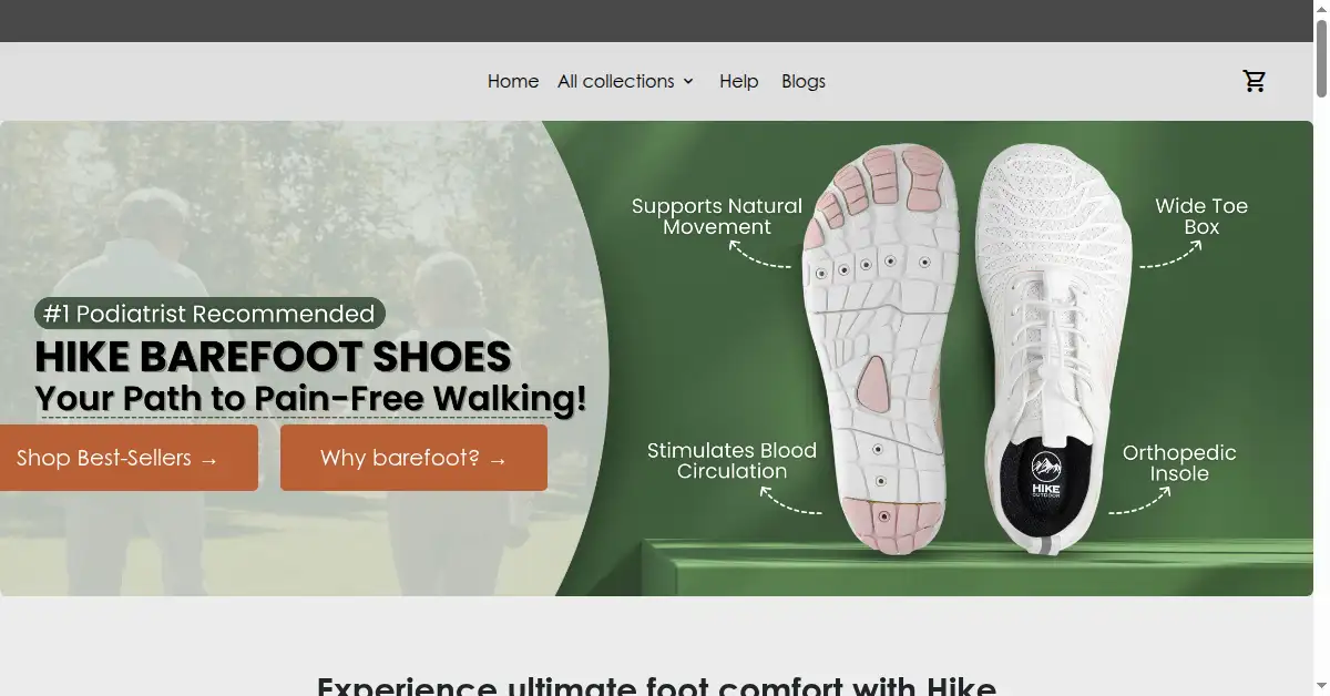 hike-footwear.com as the Internet Archive first saved it, 30 Jan 2024