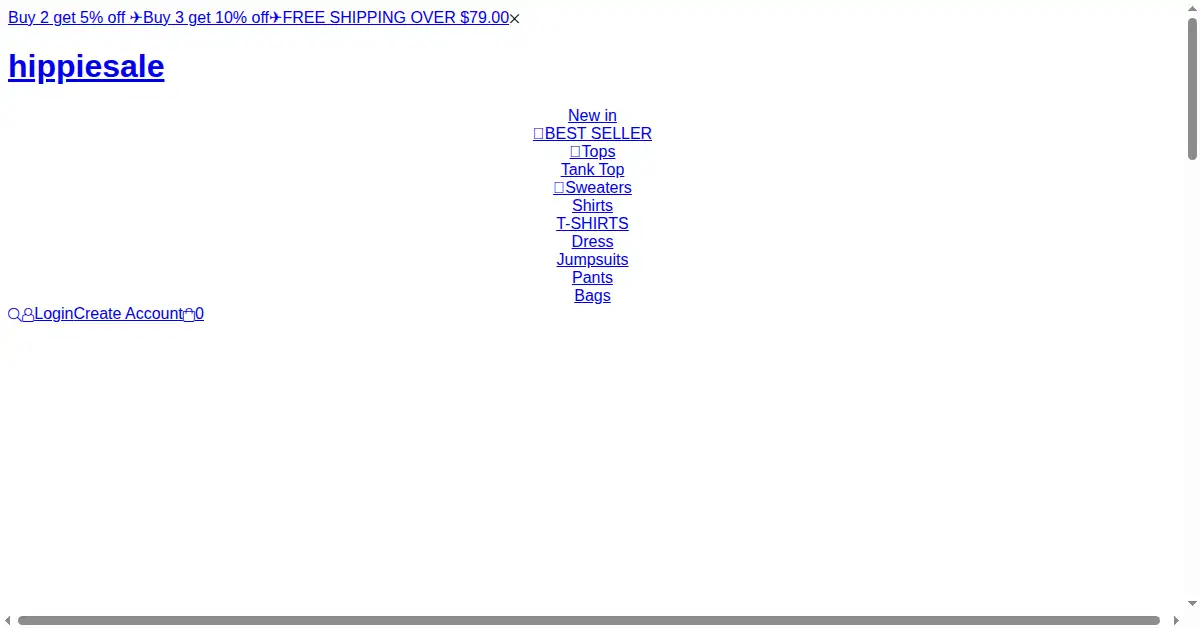 hippiesale.com as the Internet Archive first saved it, 25 Aug 2024