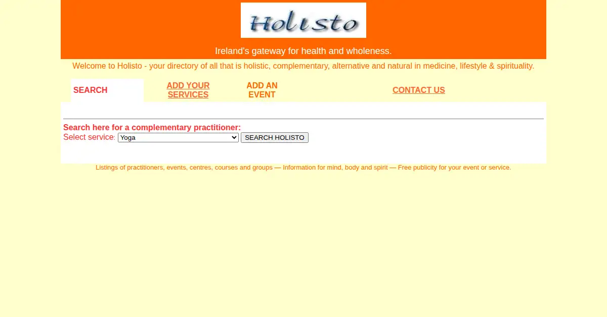 holisto.com as the Internet Archive first saved it, 21 May 2001