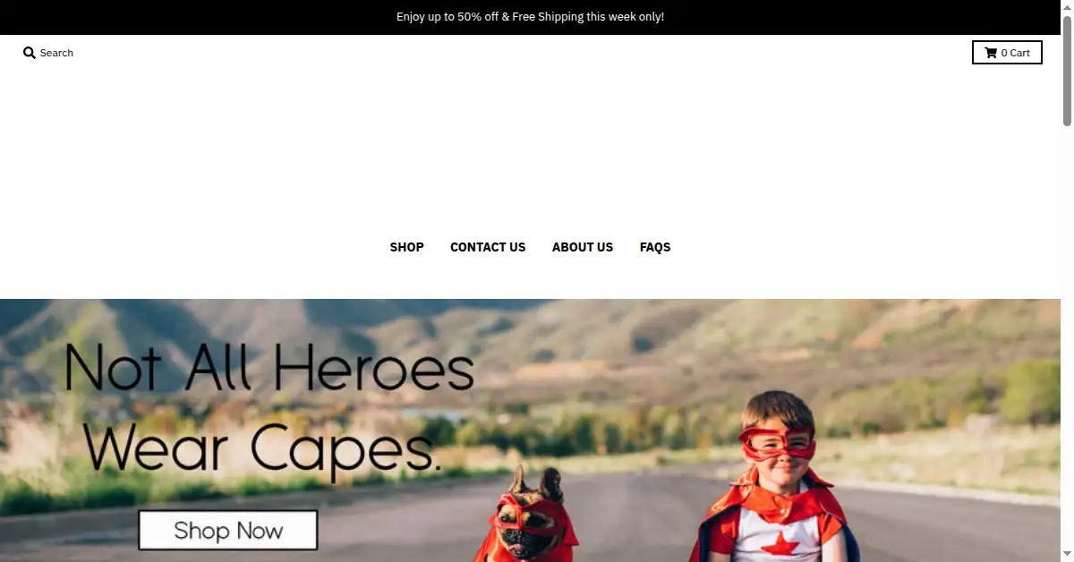 hoodiesforheroes.shop as the Internet Archive first saved it, 29 Jan 2022
