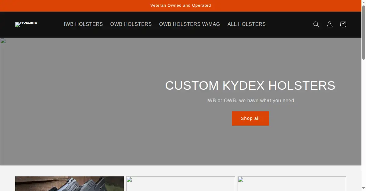 houdiniholsters.com as the Internet Archive first saved it, 16 Mar 2023