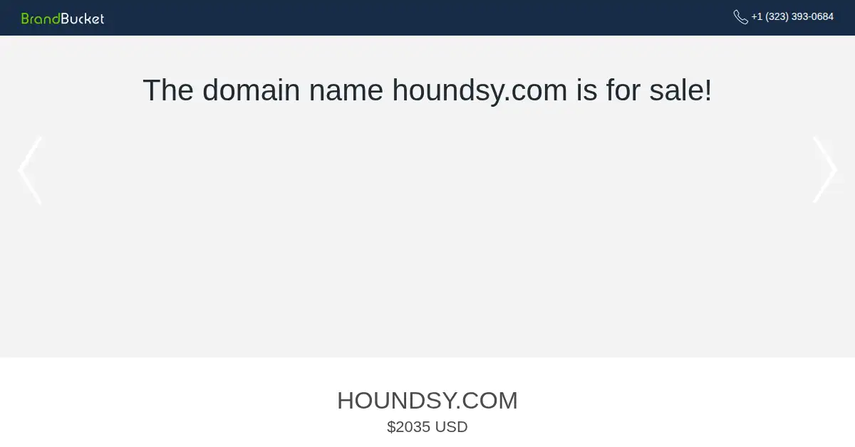 houndsy.com as the Internet Archive first saved it, 8 Mar 2018