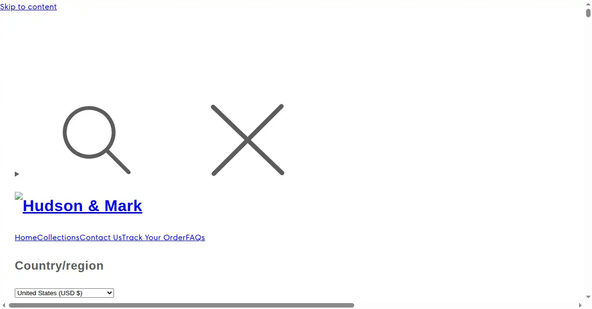hudsonandmark.com as the Internet Archive first saved it, 11 May 2024