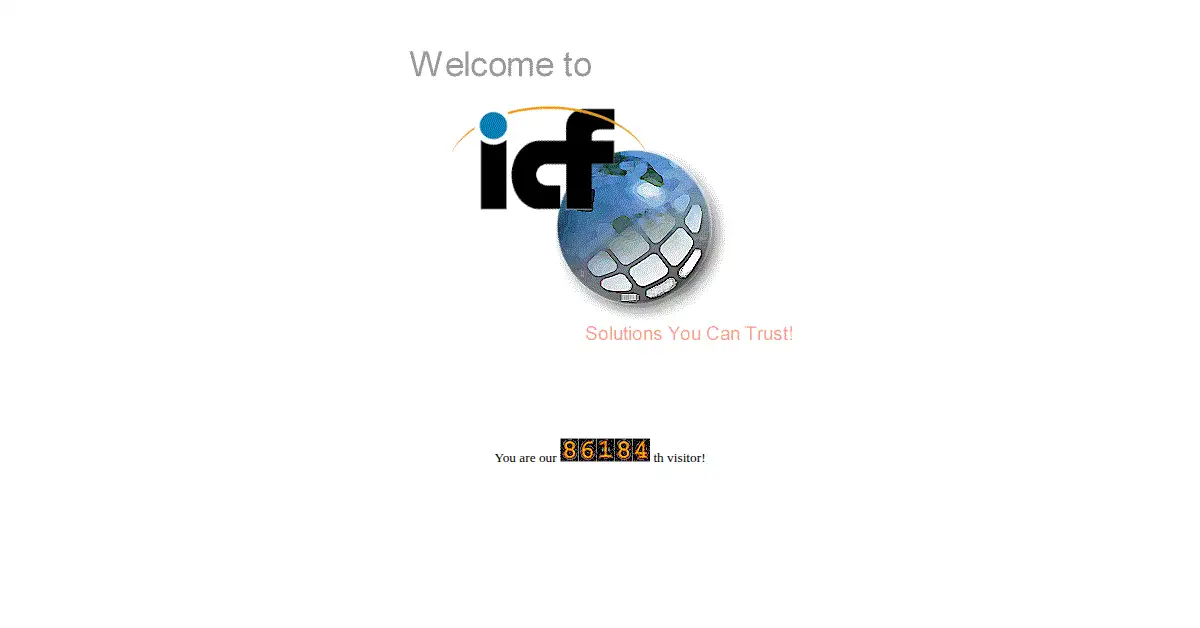 icf.com as the Internet Archive first saved it, 29 Feb 2000