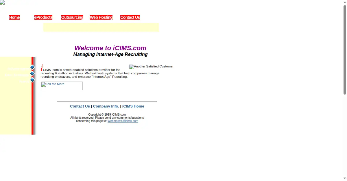 icims.com as the Internet Archive first saved it, 11 Jun 2000