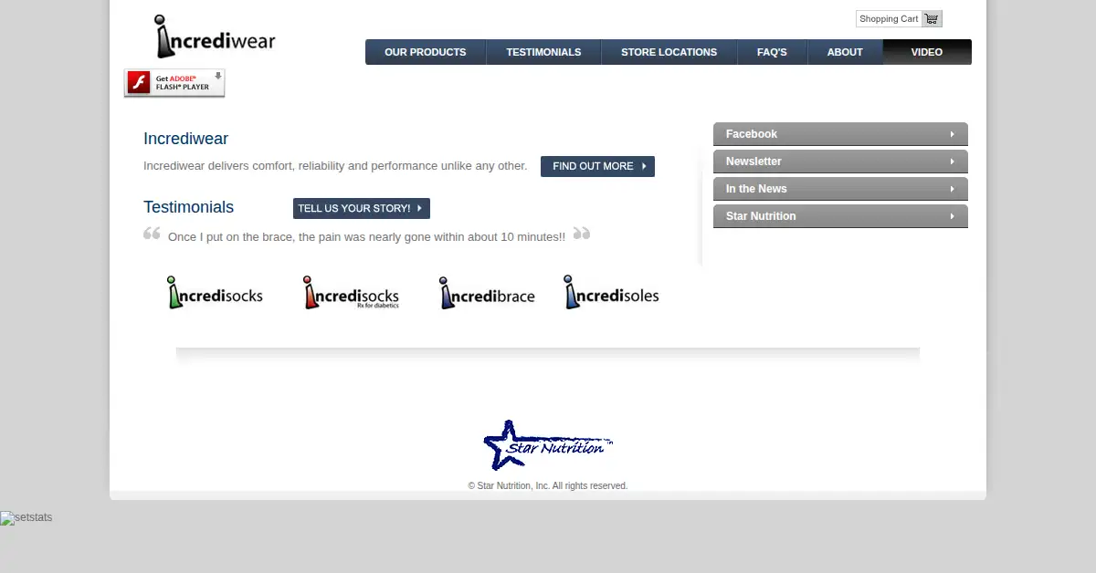 incrediwear.com as the Internet Archive first saved it, 10 Feb 2012