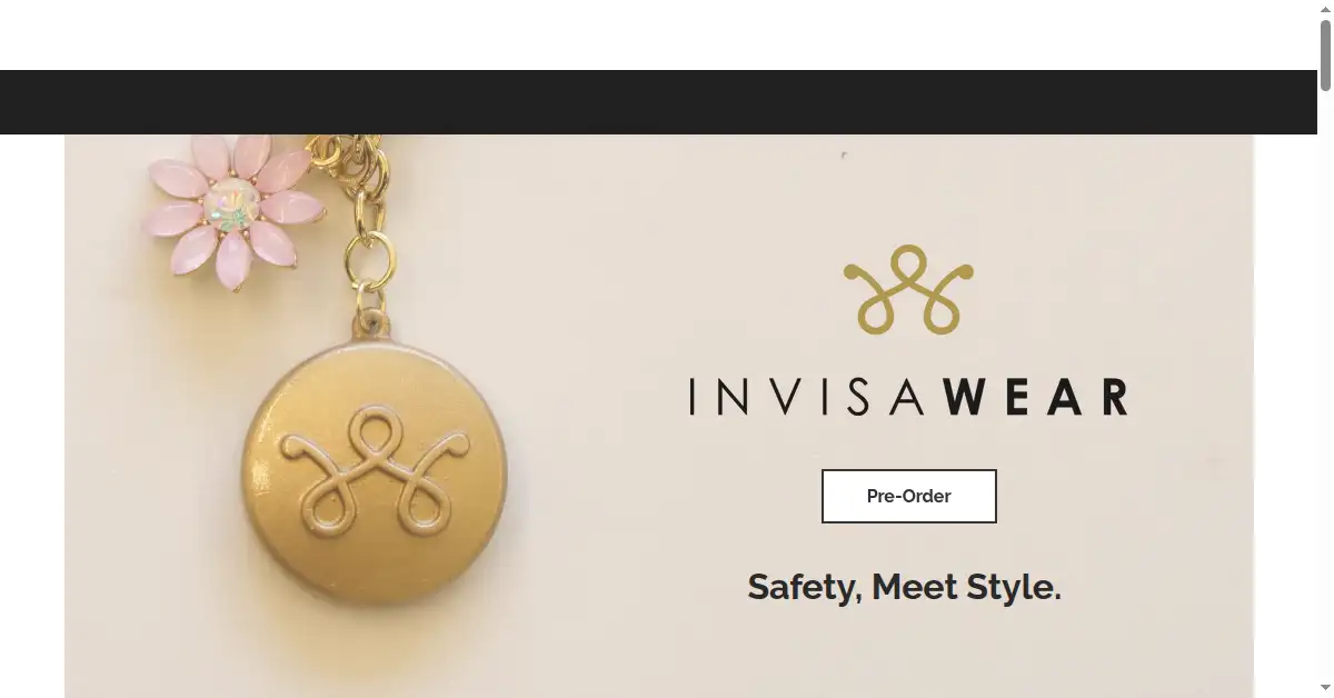 invisawear.com as the Internet Archive first saved it, 8 Jan 2018