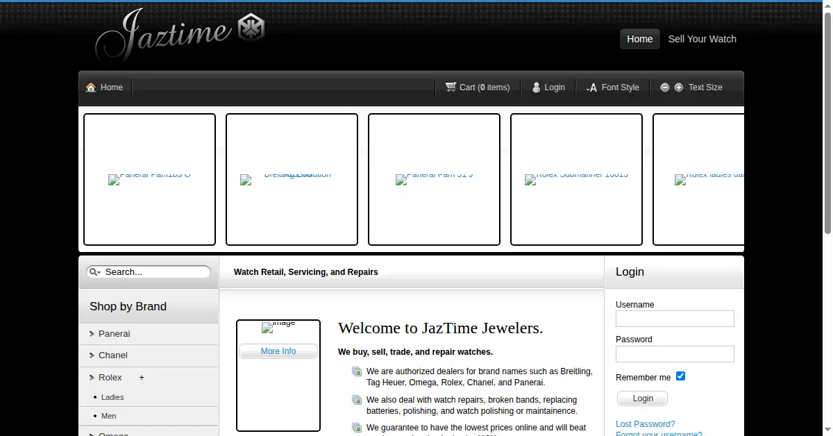 jaztime.com as the Internet Archive first saved it, 25 Jun 2010
