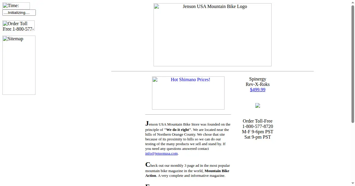 jensonusa.com as the Internet Archive first saved it, 27 Mar 1997