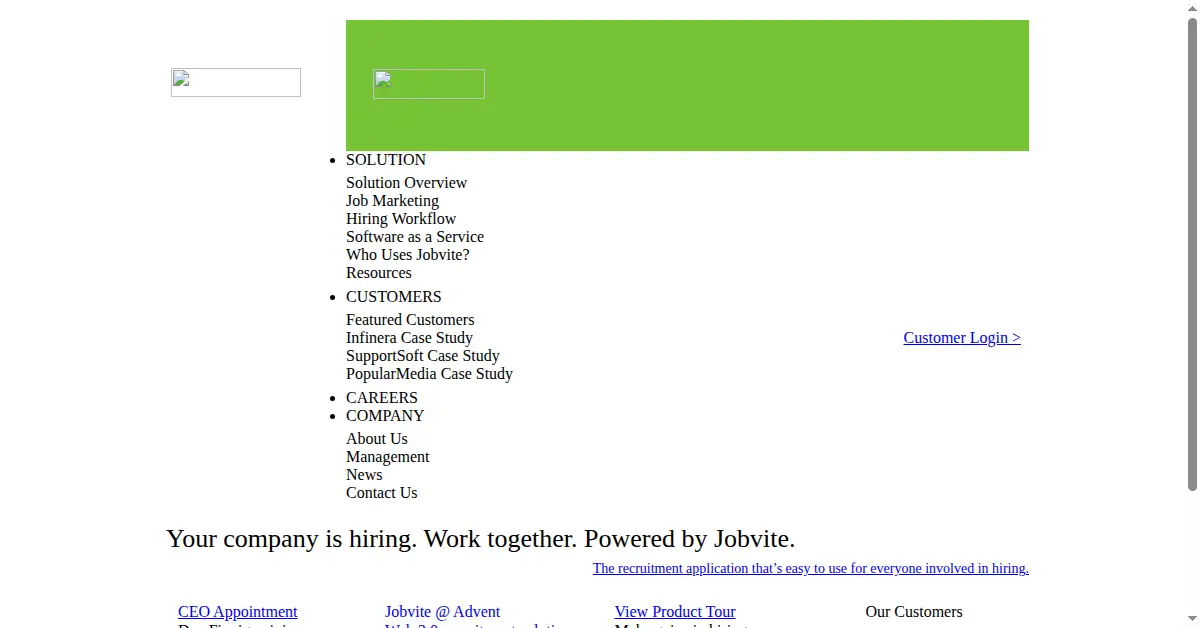 jobvite.com as the Internet Archive first saved it, 5 Jul 2008