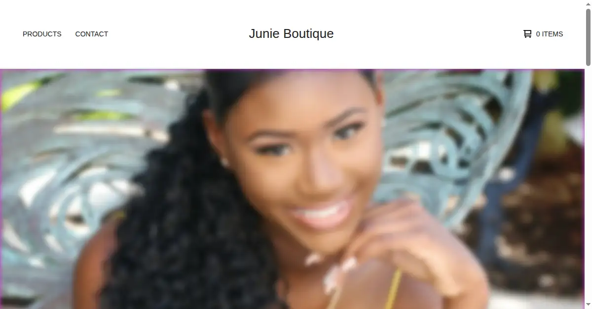 junieboutique.com as the Internet Archive first saved it, 4 Dec 2021