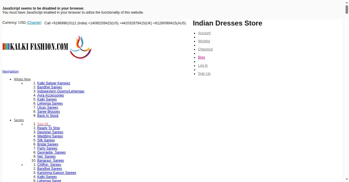 kalkifashion.com as the Internet Archive first saved it, 2 Sep 2013