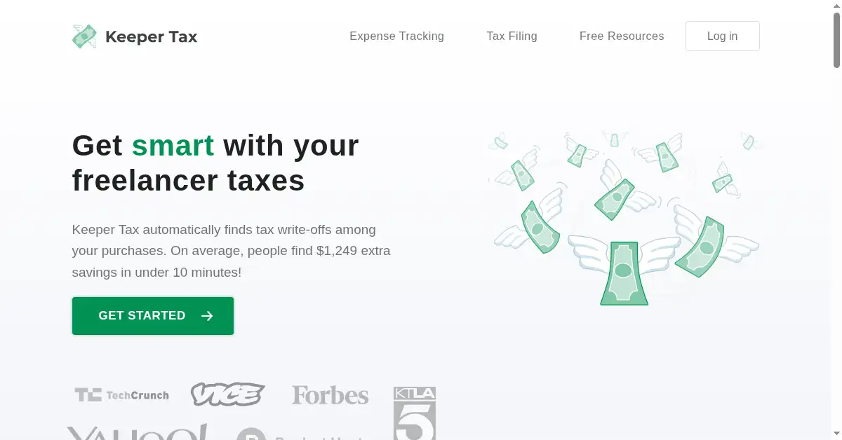 keepertax.com as the Internet Archive first saved it, 17 Mar 2020