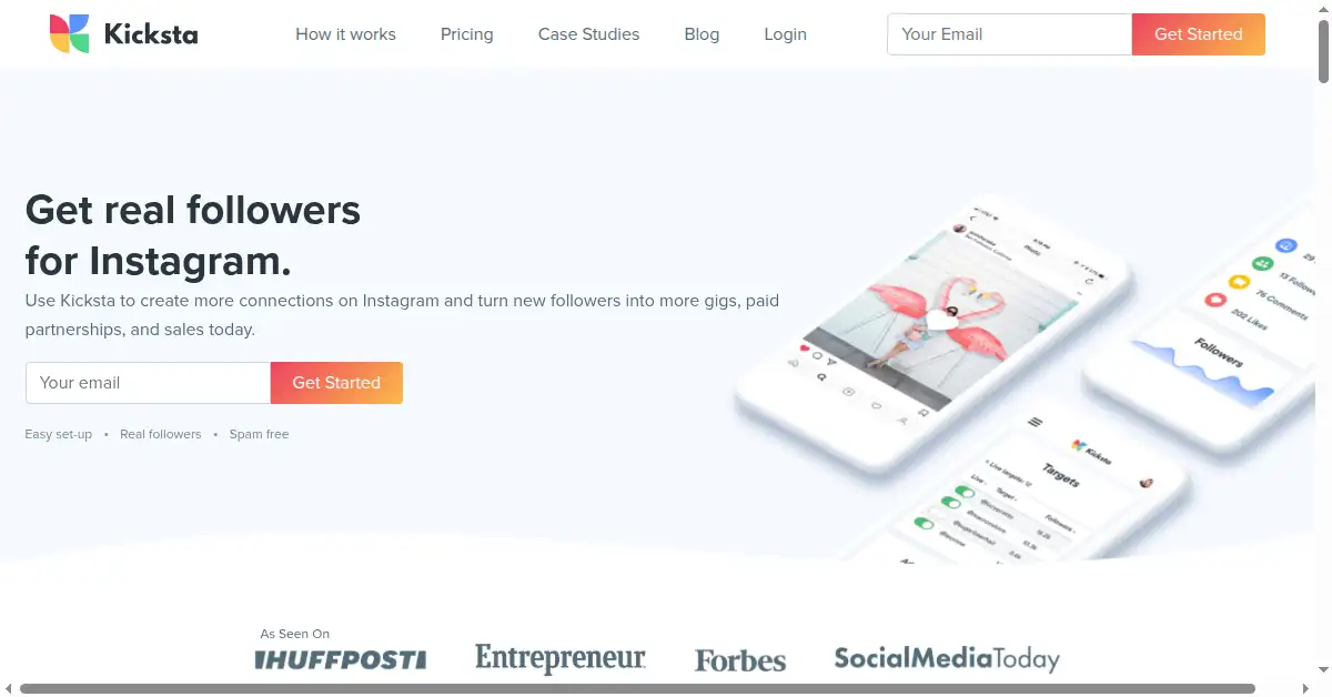 kicksta.co as the Internet Archive first saved it, 11 Jul 2018