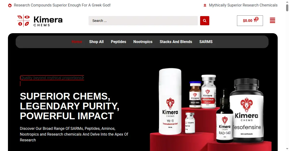 kimerachems.co as the Internet Archive first saved it, 13 Apr 2024
