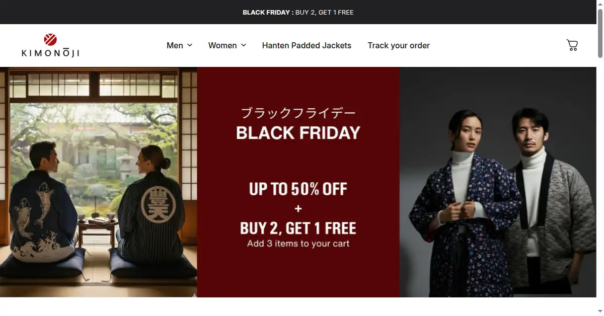 kimonoji.com as the Internet Archive first saved it, 3 Dec 2025