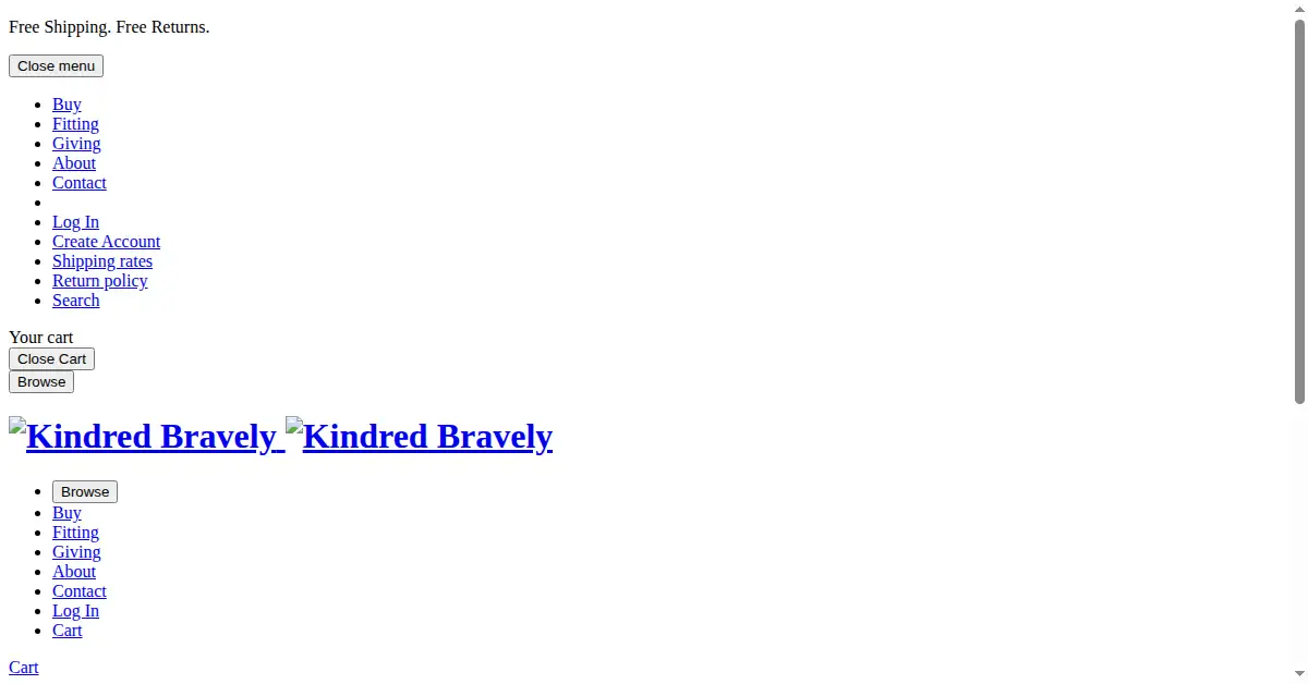 kindredbravely.com as the Internet Archive first saved it, 17 Oct 2015