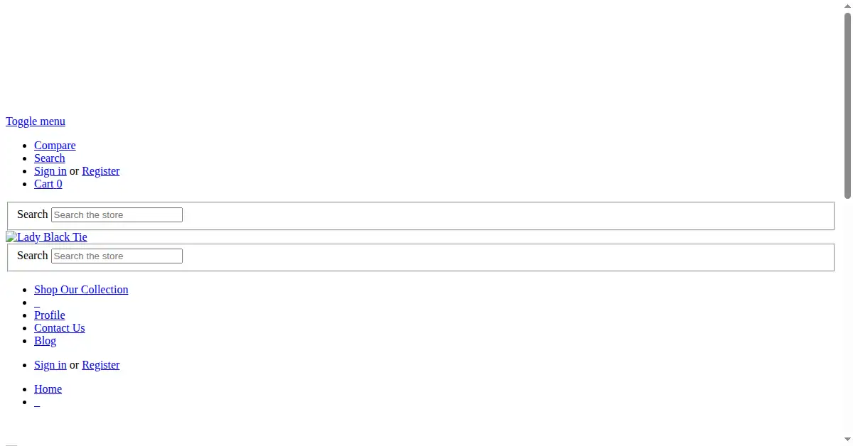 ladyblacktie.com as the Internet Archive first saved it, 17 Sep 2018