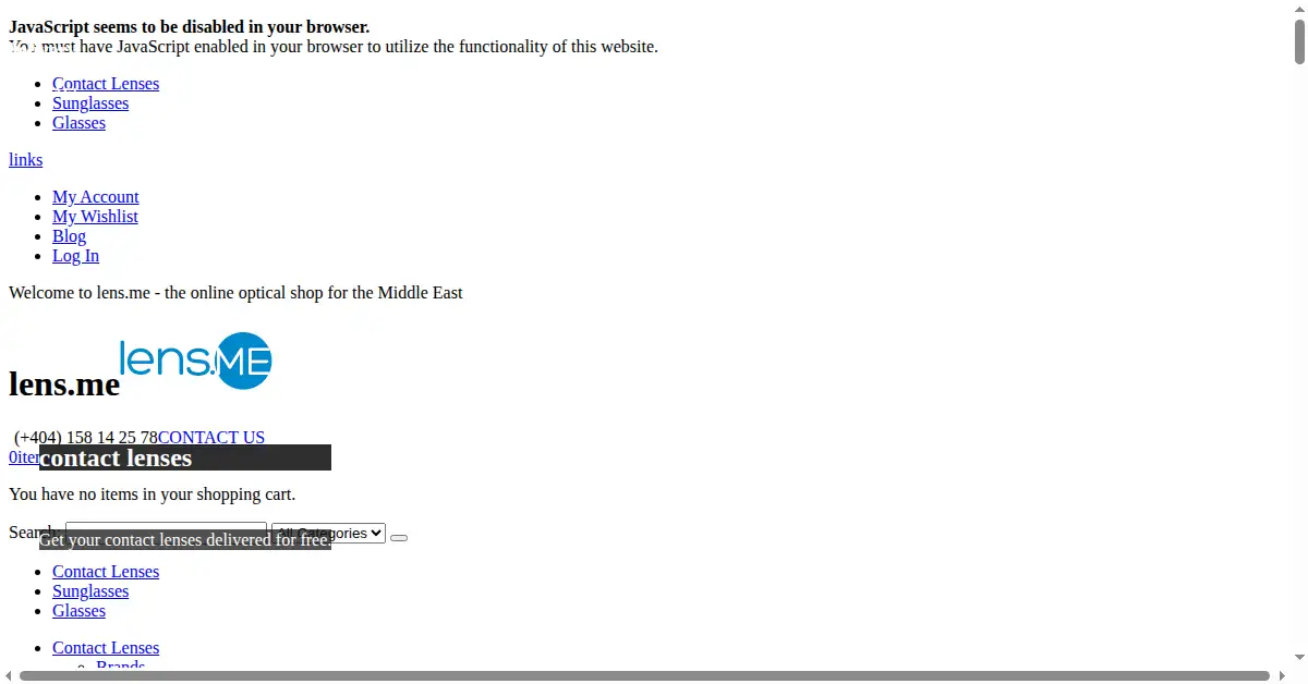 lens.me as the Internet Archive first saved it, 29 Apr 2015