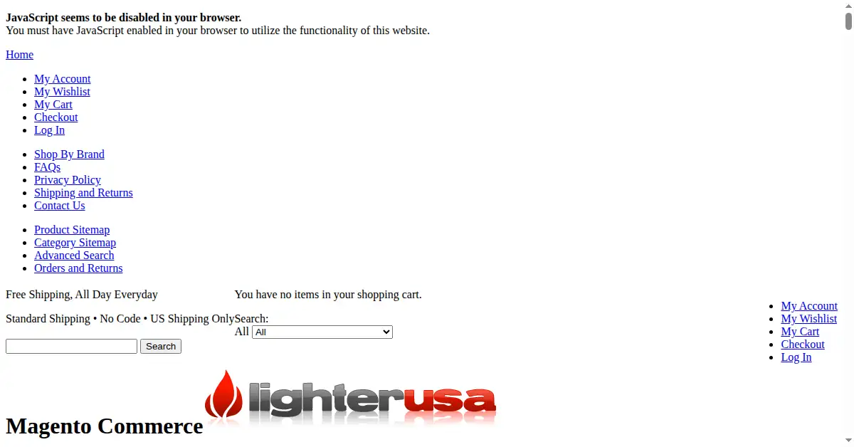 lighterusa.com as the Internet Archive first saved it, 31 Jan 2015