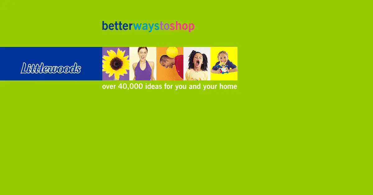 littlewoods.com as the Internet Archive first saved it, 1 Feb 2001