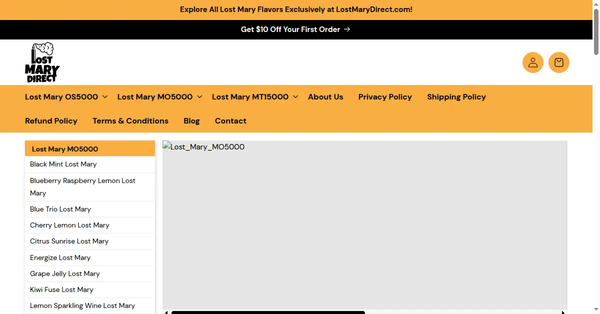 lostmarydirect.com as the Internet Archive first saved it, 16 Apr 2024