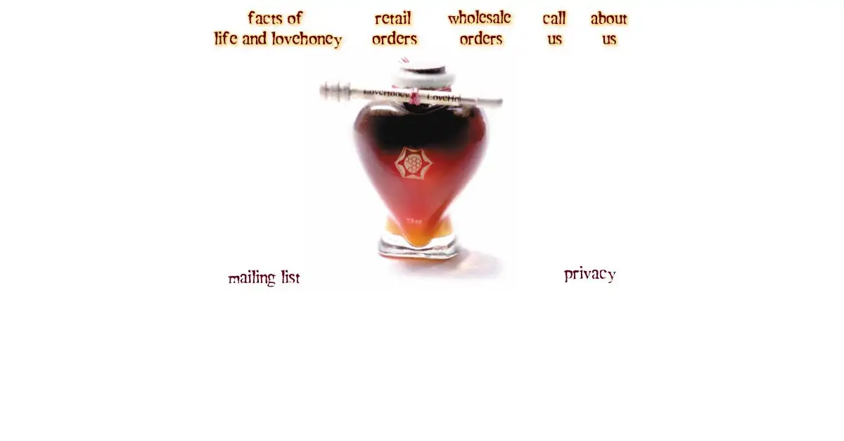lovehoney.com as the Internet Archive first saved it, 21 Apr 2001