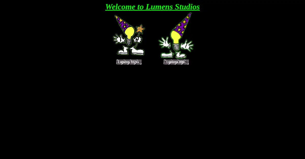 lumens.com as the Internet Archive first saved it, 29 Mar 1997