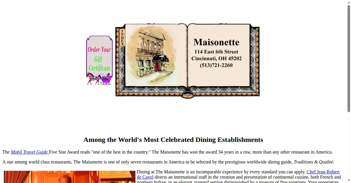 maisonette.com as the Internet Archive first saved it, 13 Jun 1998