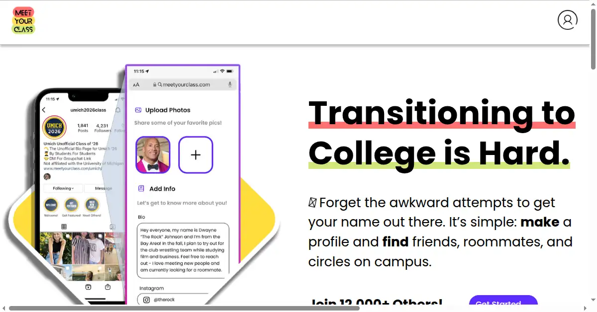 meetyourclass.com as the Internet Archive first saved it, 16 Sep 2022