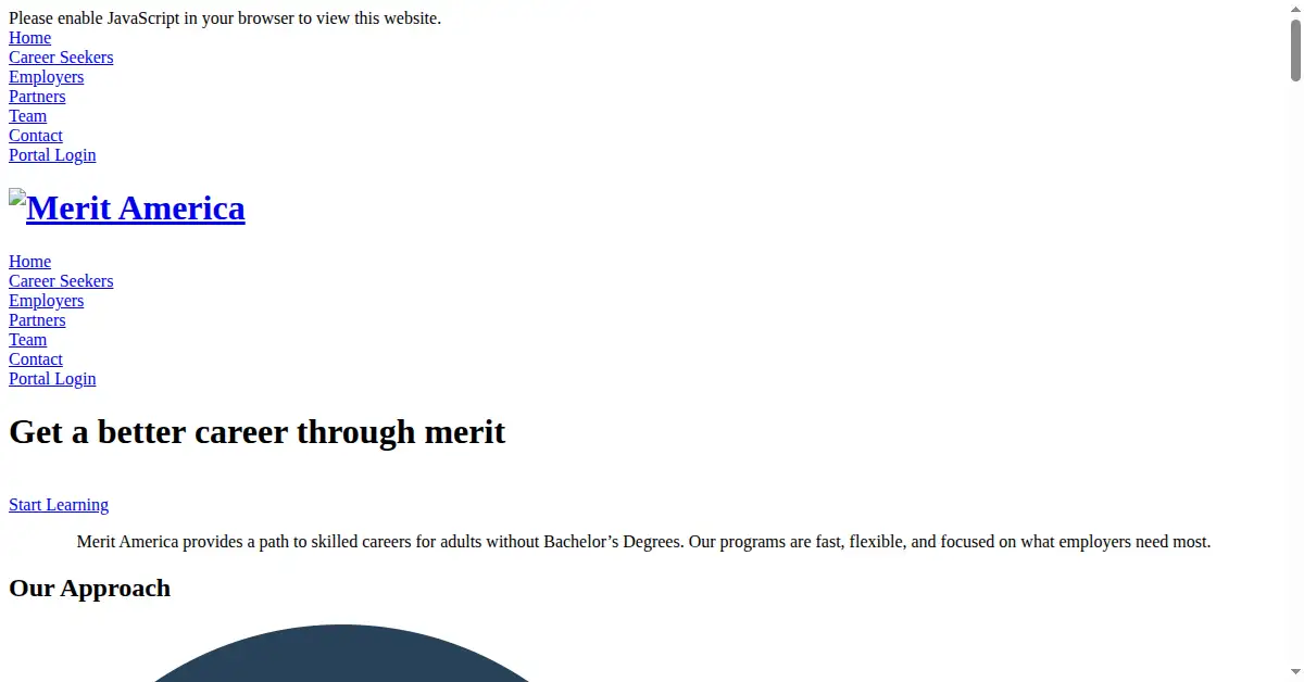 meritamerica.org as the Internet Archive first saved it, 23 Jul 2019