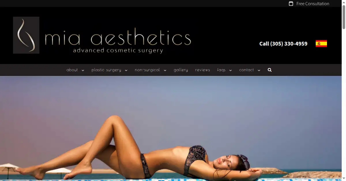 miaaesthetics.com as the Internet Archive first saved it, 18 Aug 2018