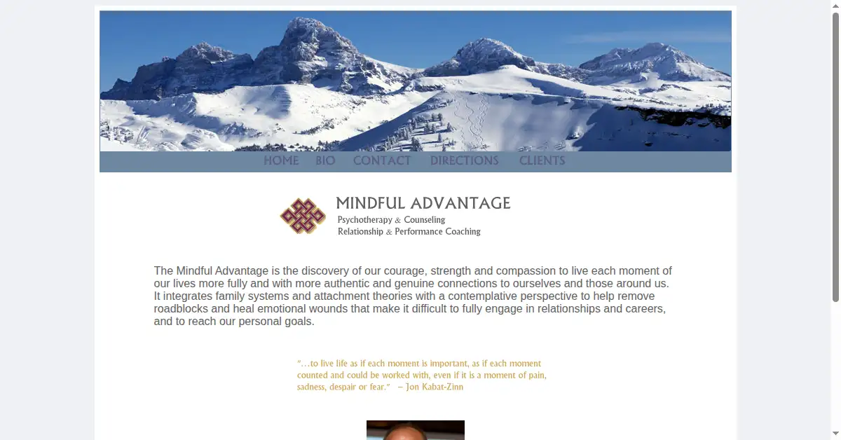 mindfuladvantage.com as the Internet Archive first saved it, 17 May 2010