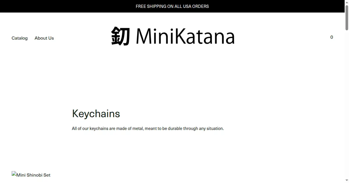 minikatana.com as the Internet Archive first saved it, 31 Mar 2021