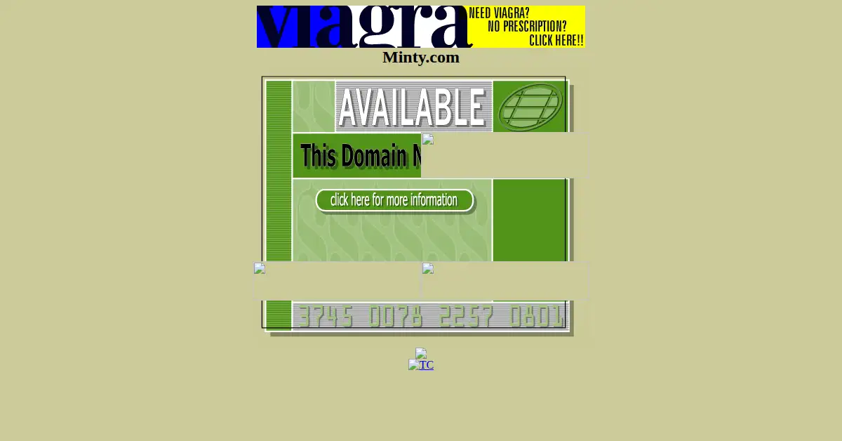 minty.com as the Internet Archive first saved it, 26 Jun 2001