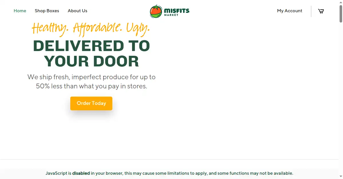misfitsmarket.com as the Internet Archive first saved it, 1 Jan 2019
