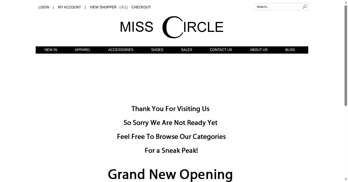 misscircle.com as the Internet Archive first saved it, 7 Apr 2013