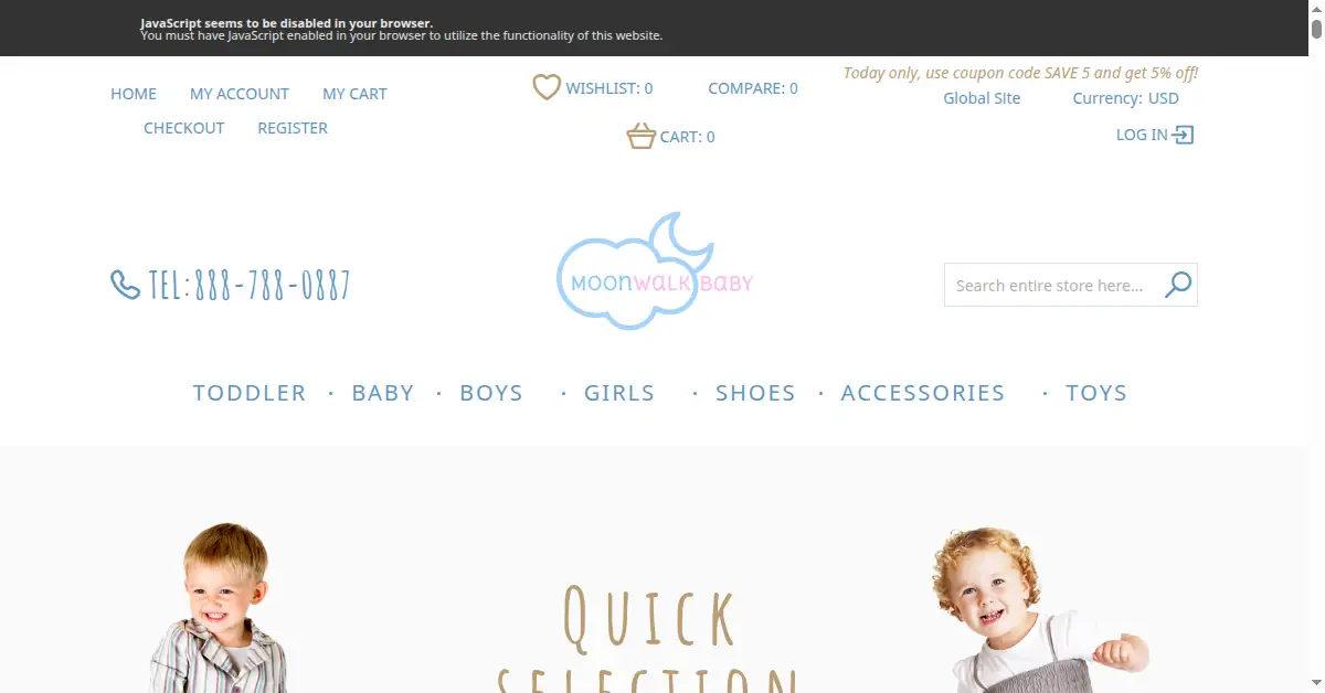 moonwalkbaby.com as the Internet Archive first saved it, 29 Aug 2018