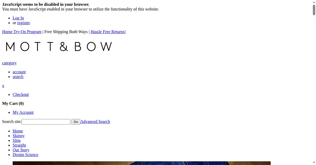 mottandbow.com as the Internet Archive first saved it, 7 Mar 2014