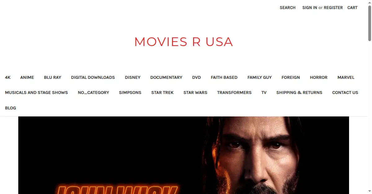 moviesrusa.biz as the Internet Archive first saved it, 20 May 2023