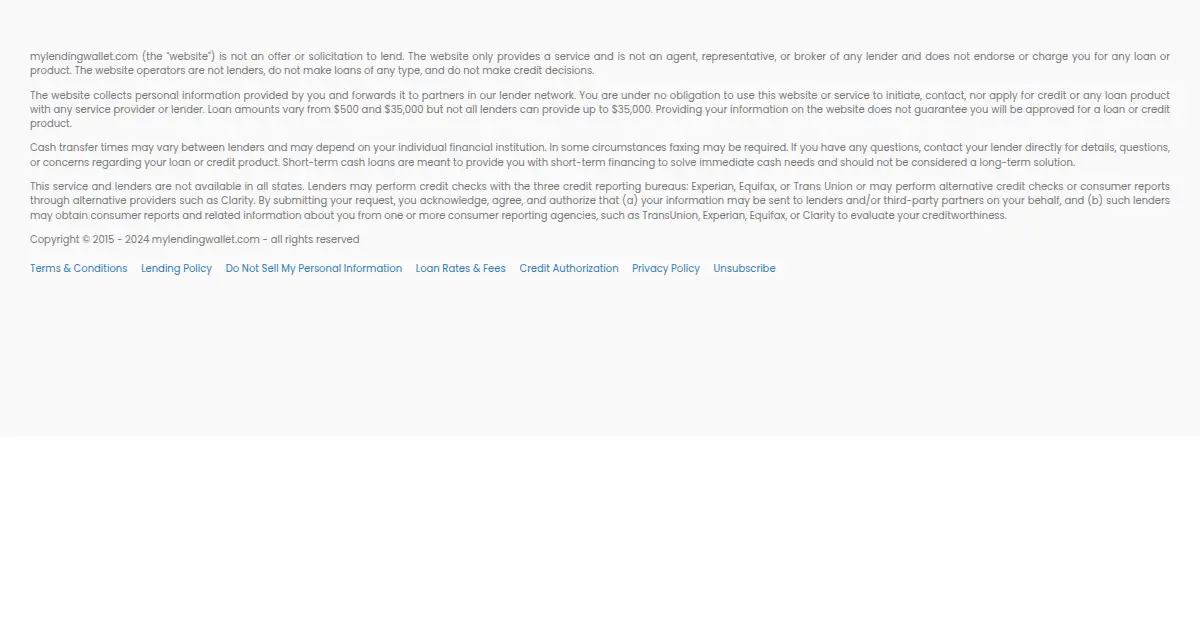 mylendingwallet.com as the Internet Archive first saved it, 13 Sep 2024