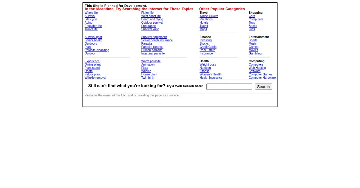 mylife.com as the Internet Archive first saved it, 31 Mar 2003