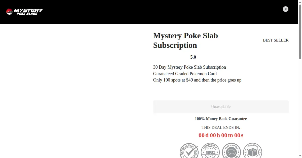 mysterypokeslabs.com as the Internet Archive first saved it, 8 Aug 2022