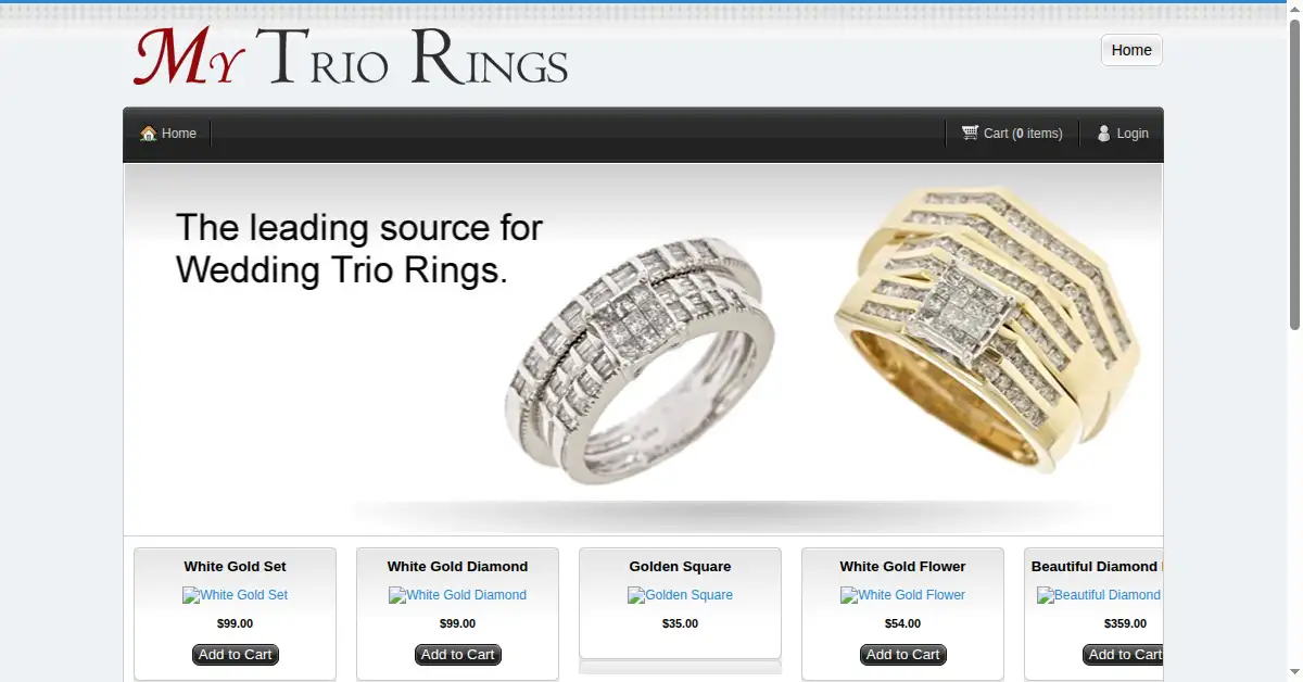 mytriorings.com as the Internet Archive first saved it, 22 Jul 2009