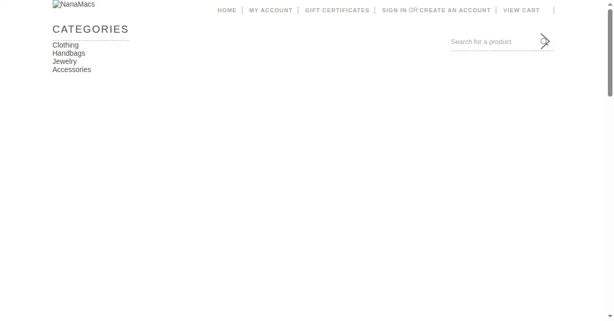 nanamacs.com as the Internet Archive first saved it, 13 Feb 2013